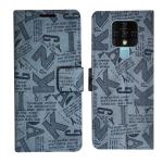 A D Enterprises Grey ATZ Flip Cover for Tecno Camon 16 | Magnetic Case | Shock Absorbent | Flip Cover Tecno Camon 16