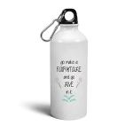 White Aluminium Water Bottle, 600 ml