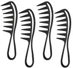 E-DUNIA Styling Professional Black Carbon Fiber Anti Static Comb And Heat Resistant Comb For All Hair Types | Fine and Wide Tooth Comb For Men and Women