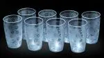 Darkpyro (Pack of 8) 100% Unbreakable Curved Shape Prism Pattern Water Juice Drinking Glasses Set Of 8 ( Clear,Plastic) Glass Set Water/Juice Glass  (300 ml, Plastic, Clear)