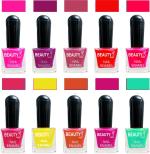 OUR Beauty Multicolor Quick Dry Long Lasting Hd Colors Nail Polish Set 2Feb2040, 80 ml (Set Of 10)