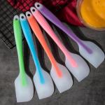 Imaashi FDA Grade Silicone Spatula Heat-Resistant Flexible 450F Stainless Steel Core Kitchen Utensil Non-Stick Surface Ergonomic Handle Best for Cooking Baking, & Mixing - Random Color (Pack of 2)