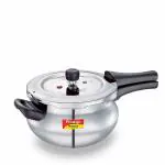 Prestige Deluxe Alpha Svachh Stainless Steel Spillage Control Mini Handi Pressure Cooker, 3 L (Silver)