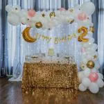 SpecialYou.in 2nd Birthday decoration items for girls with net curtain, light & balloons- 71 Items