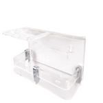 QUISTAL Acrylic Wall Mount Toothbrush/Toothpaste/Facewash Holder for Bathroom, Basin - Clear