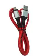 TRISHANENTERPRISES Type C 3.5 A 1 m fast charging cable_1 (Compatible with Mobile Phone, Red)