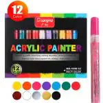 WISHKEY Colorful Acrylic Gel Pen, Unique Design Glitter Sketch Pen for Kids