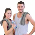 Sassoon Microfiber Gym Towel (Set of 2, Grey) in 450 GSM for Men & Women Super Soft Towel, Fast Drying & Light Weight Ultra Absorbent Sports Towels, Use for Body and Face During Work & Travel