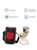 Topware Executive Max Fresh Steel Click 3 Containers Lunch Box (900 ml) 3 Containers Lunch BOX