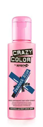 Crazy Color Peacock Blue Semi Permanent Hair Colour, 100 Ml