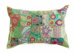 Handicraft Bazarr Rectangular Bed Pillow Cover 16X24 Inch Lumbar Pillow Case Patchwork Cotton Throw Cushion Cover