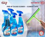 Hyco Glass Cleaner 500ml(Pack of 4)+Free Wiper worth Rs 80/-