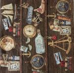 The Little Basket Printed Captains Cabin Cocktail Tissue Paper Napkins 25 x 25 cm
