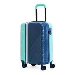 Nasher Miles Vegas Hard-Sided Polycarbonate Cabin Luggage Teal&Dark Blue 20 inch |55cm Trolley Bag