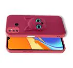 Fastship Colour Eye Cat soft Kitty Case Back Cover for Infinix Hot 11 | Faux Leather Finish 3D Pattern Cat EYES Case Back Cover Case for Infinix X662 / Hot 11 - Pink