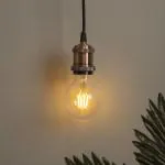 Homesake 40W E26/ E27 Industrial Light Hanging Vintage Edison Pendant Lamp Metal, Antique Copper (Silver).