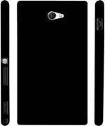 Multronics Black Rubber Back Cover Compatible With Sony Xperia M2