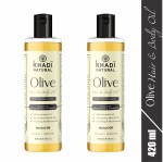 Khadi Natural Herbal Body & Hair Olive Oil For All Types 210ML Pack 2