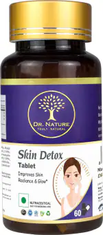 Dr. Nature Skin Detox- 500mg Haldi, Neem, Aloe vera | Blood Purifier, Improve Skin Radiance & Glow Healthy Wellness Supplement for Unisex (60Tab)