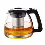 Miranshi Enterprise Green Tea 1ltr Glass Kettle with SS Infuser, Heat-Resistant borosil Glass