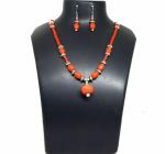 JAYA VISION ENTERPRISES Red Coral Glass Beads Fancy Necklace