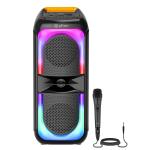pTron Fusion Beats 40W Karaoke Bluetooth Party Speaker with Loud & Clear Stereo Sound,3 mtr Wired Mic(Royal Black)