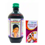 HERBSHD ASOKA CORDIAL SYRUP450ml & HEALTH AIM capsule (combo pack)