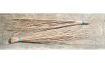 CREAZIONE PRODUCTION Nipah Broom | Indonesia Broom | Stick Jharu Fiber Wet and Dry Broom (White, 2 Units)