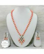 Jn Handicraft Alloy Copper-Plated Maroon Jewel Set For Women