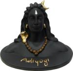 NAVYAKSH- vinayakmoorti Aadiyogi Statue For Car Dashborad Marble Adiyogi Statue Adiyogi Ji ki Murti For Home Décor Marble Aadiyogi Idol Shiv Murti Shiva Statue Aadiyogi Idol Shiva Aadiyogi Decorative Showpiece - 12 cm (Marble, Black)