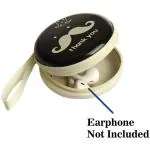 StealODeal Black Aluminium Zipper Headphone Case