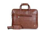 Rustic Leather Vegan leather expandable slim messenger laptop bag Messenger Bag