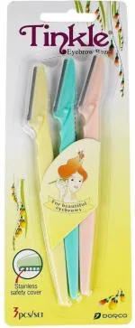 OPTRA-Assfo Multicolor Twinkle Eyebrow Painless Facial And Make Great Shape Hair Remover Razor (Set Of 3)