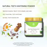NATUUR - Natural Teeth Whitening Powder - 100g | With Mulethi, Neem & Clove | Removes Stains and Discoloration | Promotes Healthy Gums | Chemical-Free Formula | Suitable for Everyday Use I Fluoride and Sulphate Free