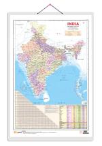 GO WOO Indian Road Guide & Political Map Educational Posters for Exam preparations
