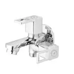 WATERMAN Cube Bib Cock 2 Way Tap With Brass Wall Flange Pack Of 1 Chrome Finish Wall Mounted Installation 2 In 1 Tap For Health Faucet Washing Machine Geyser Jet Spray