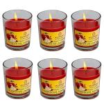 KRISHNA ALO Soy Wax Mango Papaya Scented Glass Candles for Room Decoration, Festival, Candle Night Dinner & Birthday.(Pack of 6, Yellow) 45 g Each