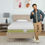 Nilkamal SLEEP ECOAIR 100% Natural Latex Foam Mattress, Cool Tencel Fabric, Ideal Softness-to-Support Ratio (Single, 78x35x8, Green & White)