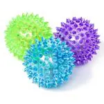 Honeybun Spike Ball with Led Flash Light and Sound Set of 2 Massager Ball Multi Color