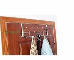 TRIVESH Multifunctional Metal Chrome Finish Door Hook Organiser/Wall Hook Hanger for Hanging Clothes, Jeans, Umbrellas, Jackets, Scarfs, Bags, Keys, Towel in Room, Kitchen, Bathroom ( Steel Color )