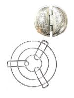 FIRST FRONT Aluminium Gujiya Mould With Stainless Steel Kadai | Cooker Stand, Multicolour, (Pack of 2)