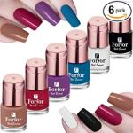 ForFor Nude, Red, Purple, Blue, White, Black Glossy And Matte Nail Polish 7.5 Ml (Pack Of 6)