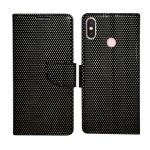 A D Enterprises Net Black Flip Cover for Redmi Note 5 Pro | Magnetic Case | Shock Absorbent | Flip Cover Redmi Note 5 Pro