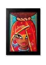 Blue Nexus Indian Regional Cultural Wall Poster with Wall Frame Room Art Painting Collection A4 size 10x13