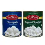 Yuvraj sweets Rasogolla & Angoori Rasgulla combo pack (1 kg x 2 ) pack