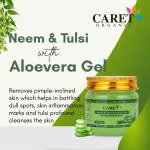 Caret Organic Aloevera Gel With Neem & Tulsi For Acne/Marks Removal-Paraben Free (100G)