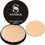 SUNISA Studio Fix Natural Shade Matte Full Coverage Compact Powder - (Pack of 1)