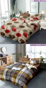 Chhilakiya Multicolor Checkered Cotton 152 Tc King Flat Bedsheet (Pack Of 2)