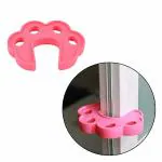 Safe-o-kid Fit All Sleek Design Strong Silicone Door Stopper- Pink Pack of 2