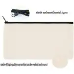 ECHSRT Canvas pencil pouch Pencil case Canvas pencil case Canvas pen pouch Canvas stationery pouch Zipper pencil pouch Canvas school pouch Canvas pencil bag Canvas pen case Canvas pouch for students (PACK OF 5)